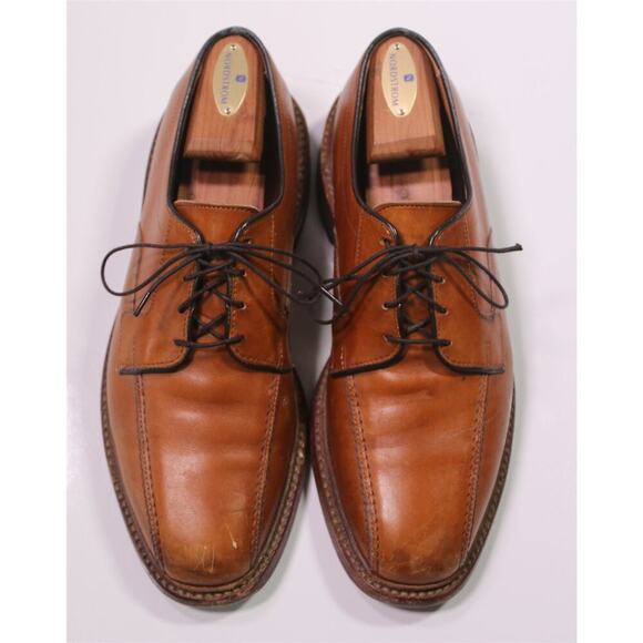Allen Edmonds Hillcrest Honey Brown Bicycle Toe Oxford Dress Shoes US 8.5 D - Picture 4 of 12